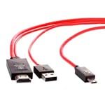 Ficha técnica e caractérísticas do produto Adaptador MHL HDMI AM Mais Mania - Micro USB 11P