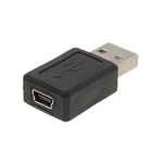 Ficha técnica e caractérísticas do produto Adaptador mini USB 5 pinos femea para USB-A macho