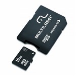 Ficha técnica e caractérísticas do produto Adaptador Multilaser SD + Cartao de Memória Classe 10 16GB - MC110