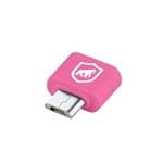 Ficha técnica e caractérísticas do produto Adaptador OTG Rosa - V8 para USB - Gorila Shield