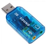 Ficha técnica e caractérísticas do produto Adaptador Placa de Som USB 5.1 C/ P2 Pc Notebook