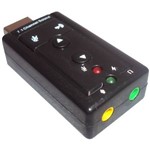 Ficha técnica e caractérísticas do produto Adaptador Placa de Som USB 7.1 com Entrada P2 Fone Microfone - C