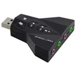 Ficha técnica e caractérísticas do produto Adaptador Placa de Som USB 7.1 Entrada P2 (fone e Microfone)
