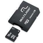 Ficha técnica e caractérísticas do produto Adaptador SD + Cartão de Memória Classe 10 16GB MC110 - Multilaser