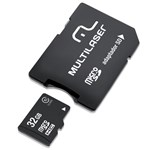 Ficha técnica e caractérísticas do produto Adaptador SD + Cartão de Memória Classe 10 32GB MC111 - Multilaser