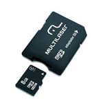 Ficha técnica e caractérísticas do produto Adaptador Sd + Cartão de Memoria Classe 4 8gb - Mc004 - Multilaser