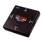 Ficha técnica e caractérísticas do produto Adaptador Switch HDMI 1x3 Divisor 3 Portas Hub para PS4 PS3 XBOX360 TV Tablet Bluray Knup KP-3456