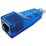 Ficha técnica e caractérísticas do produto Adaptador USB 2.0 para LAN Placa de Rede Externa RJ45 Exbom UL-100