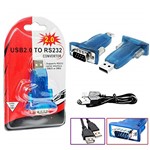 Ficha técnica e caractérísticas do produto Adaptador USB 2.0 Serial Conversor RS232 DB9 9 Pinos RS232