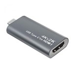 Adaptador USB 3.1 Tipo-c para Hdmi Support 4k - Prata - Lotus