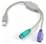 Ficha técnica e caractérísticas do produto Adaptador USB (M) X 2 PS2 (F)
