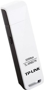 Ficha técnica e caractérísticas do produto Adaptador USB Wireless TP-Link N 300Mbps TL-WN821N - TP-Link