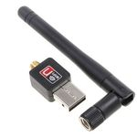 Ficha técnica e caractérísticas do produto Adaptador Wireless USB Wifi 150mbps Lan B/G/N + Antena