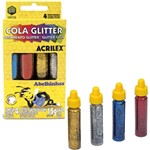 Ficha técnica e caractérísticas do produto Adesivo / Cola com Glitter 4 Cores Sortidas 15g na Caixa