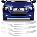 Ficha técnica e caractérísticas do produto Adesivo Cromado Grade Honda City 09 a 14 Tuning