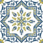 Ficha técnica e caractérísticas do produto Adesivo de Azulejo Floral Colorido 20x20 Cm Rolo de 120x60 Cm Total 18 Azulejos