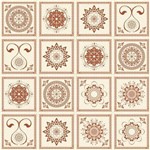 Ficha técnica e caractérísticas do produto Adesivo de Azulejo Mosaico Bege 15x15 Cm Rolo de 120x60 Cm com 32 Azulejos