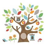Ficha técnica e caractérísticas do produto Adesivo de Parede Amigos da Árvore - Skip Hop