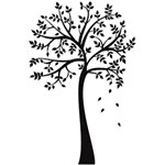Ficha técnica e caractérísticas do produto Adesivo de Parede Árvore Terra Madre Stixx Adesivos Criativos Preto (124,5x190cm)
