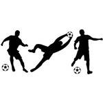 Ficha técnica e caractérísticas do produto Adesivo de Parede de Futebol Bom de Bola Stixx Adesivos Criativos Preto (80x72cm)