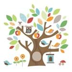 Ficha técnica e caractérísticas do produto Adesivo de Parede Decorativo Amigos da Árvore - Skip Hop