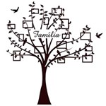 Ficha técnica e caractérísticas do produto Adesivo de Parede Decorativo de Parede de Árvore com Molduras Stixx Árvore Família (208x172x1cm)
