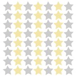 Ficha técnica e caractérísticas do produto Adesivo de Parede Estrelas Cinza e Amarelo 108un - Quartinhos