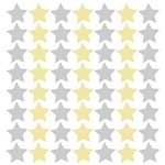 Ficha técnica e caractérísticas do produto Adesivo de Parede Estrelas Cinza e Amarelo 108un