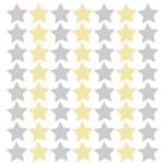 Ficha técnica e caractérísticas do produto Adesivo de Parede Estrelas Cinza e Amarelo 54un