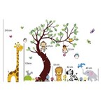 Ficha técnica e caractérísticas do produto Adesivo de Parede Infantil Arvore Safari Regua Crescimento