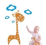 Ficha técnica e caractérísticas do produto Adesivo de Parede Infantil Girafinha e Nuvens