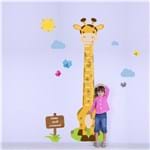 Ficha técnica e caractérísticas do produto Adesivo de Parede Infantil RÃ©gua Girafa e Borboletas - Amarelo - Dafiti