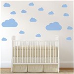 Ficha técnica e caractérísticas do produto Adesivo de Parede Nuvens Azul para Quarto Infantil - ÚNICO