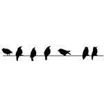 Ficha técnica e caractérísticas do produto Adesivo de Parede Pássaros 11 Haus For Fun Preto (25x15cm)