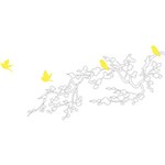 Ficha técnica e caractérísticas do produto Adesivo Decorativo de Parede Galhos e Pássaros (1,20x55cm)