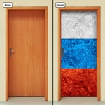 Ficha técnica e caractérísticas do produto Adesivo Decorativo de Porta - Bandeira Rússia - 1900cnpt
