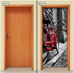 Ficha técnica e caractérísticas do produto Adesivo Decorativo de Porta - Bicicleta - 417cnpt