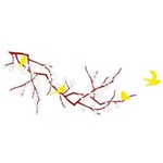 Ficha técnica e caractérísticas do produto Adesivo Decorativo Galhos e Pássaros (1,15x46cm)