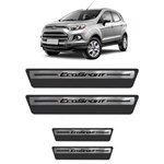 Ficha técnica e caractérísticas do produto Adesivo Soleira Premium Aço Escovado Ford Ecosport 4 Portas