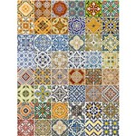 Ficha técnica e caractérísticas do produto Adesivos de Parede 48 Azulejos Vintage Stixx Adesivos Criativos Colorido (91,4x122cm)
