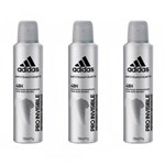 Ficha técnica e caractérísticas do produto Adidas Invisible Desodorante Aerosol Masculino 150ml (Kit C/03)