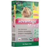 Ficha técnica e caractérísticas do produto Advantage Max3 Cães Bayer 0,4ml Até 4 Kg Combo Leve 3 Pague 2