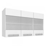 Ficha técnica e caractérísticas do produto Aereo com 3 Portas Cz416 Vidro 120x66 Branco/Branco - Art In Móveis
