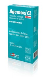 Ficha técnica e caractérísticas do produto Agemoxi CL 250 Mg Antibiótico Agener 10 Comprimidos - Agener União