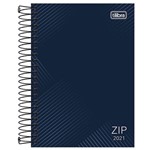Ficha técnica e caractérísticas do produto Agenda Diária Zip 2021 - Azul - Tilibra