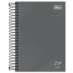 Ficha técnica e caractérísticas do produto Agenda Diária Zip 2021 - Cinza - Tilibra