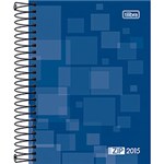 Ficha técnica e caractérísticas do produto Agenda Zip Azul 2015 - Tilibra