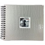 Ficha técnica e caractérísticas do produto Álbum de Assinaturas e Scrapbook Grande Prata Verniz
