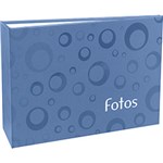 Ficha técnica e caractérísticas do produto Álbum Geométrico Folhas Coladas para 60 Fotos 10x15cm Azul - Ical