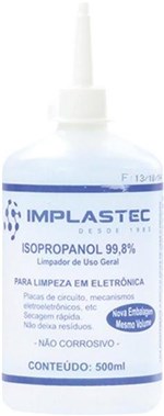 Ficha técnica e caractérísticas do produto Alcool Isopropilico 500ML com Bico Aplicador - Implastec